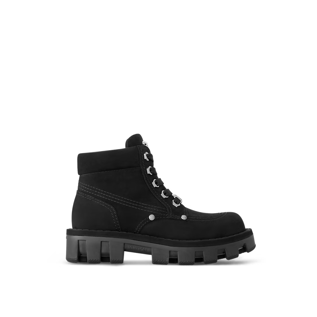 Louis Vuitton Checker Ankle Boot Black