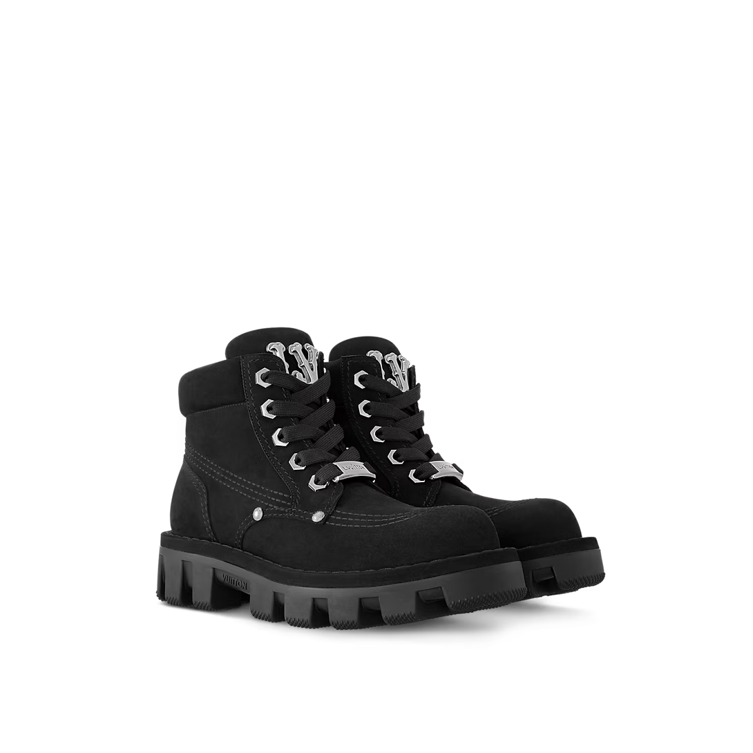 Louis Vuitton Checker Ankle Boot Black